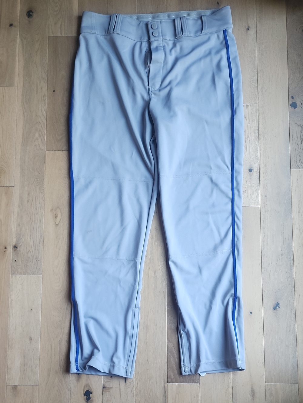 Gray/Royal Blue baseball pants - size Large.